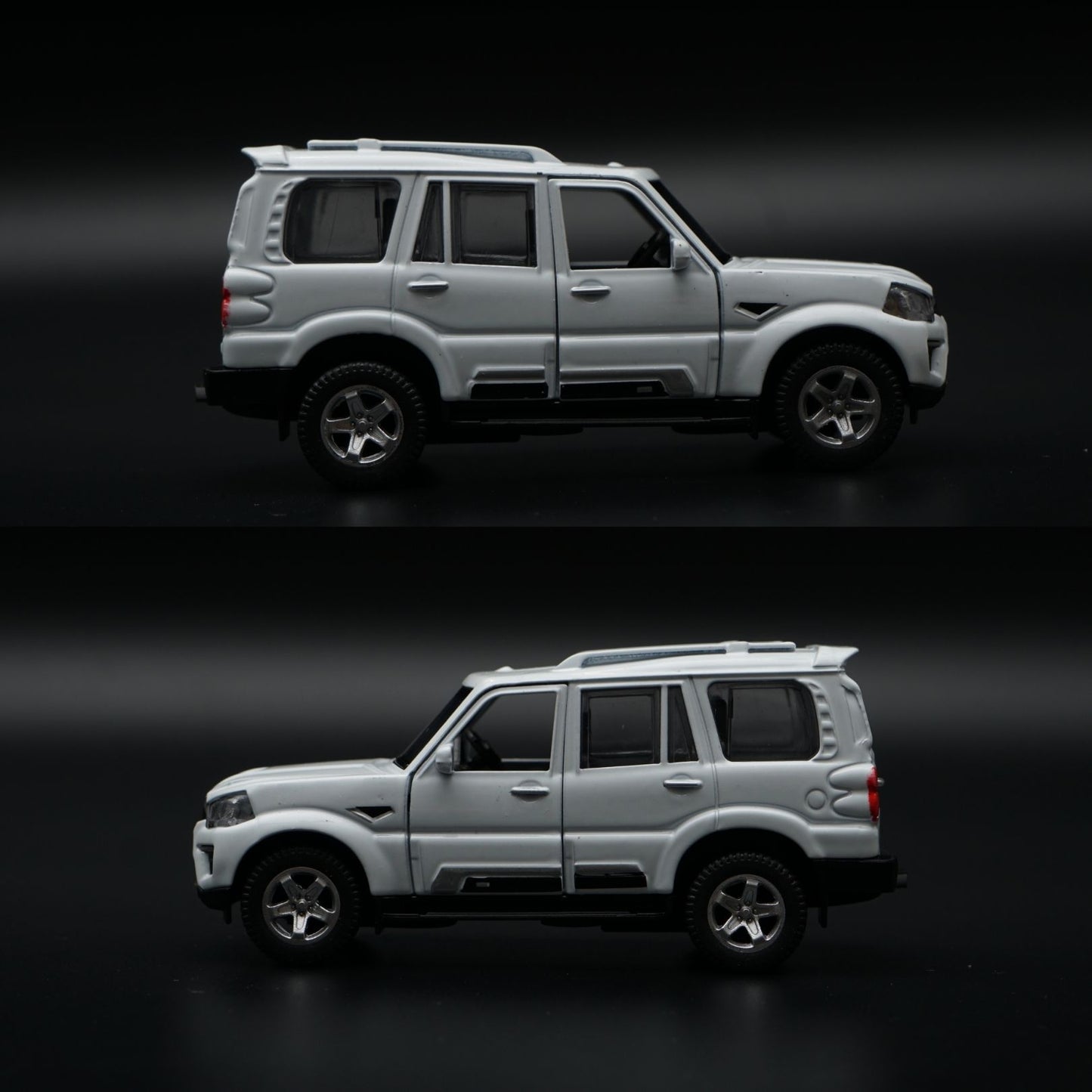 1:36 Scorpio Diecast SUV | White 4-Door | Rugged Off-Roader Collectible