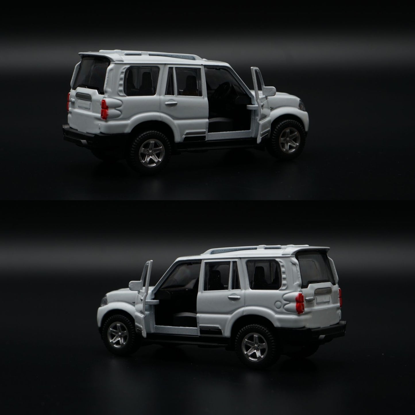1:36 Scorpio Diecast SUV | White 4-Door | Rugged Off-Roader Collectible