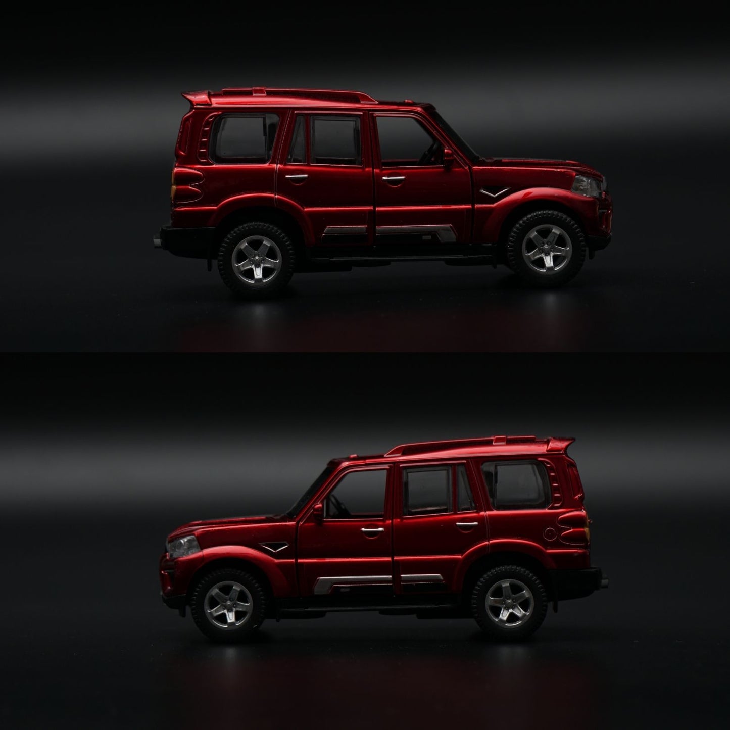 1:36 Scorpio Diecast SUV | Red 4-Door | Rugged Off-Roader Collectible