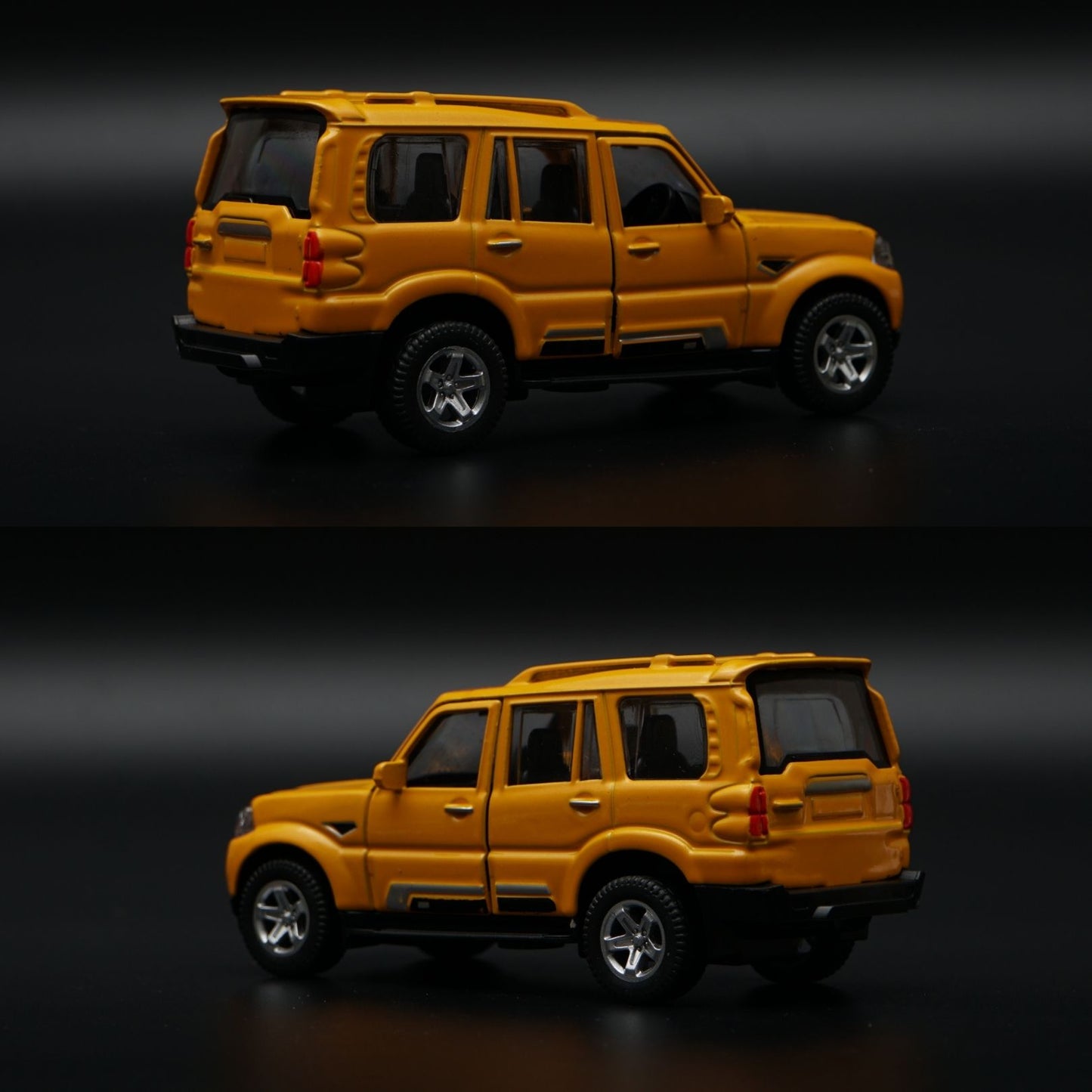 1:36 Scorpio Diecast SUV | Yellow 4-Door | Rugged Off-Roader Collectible