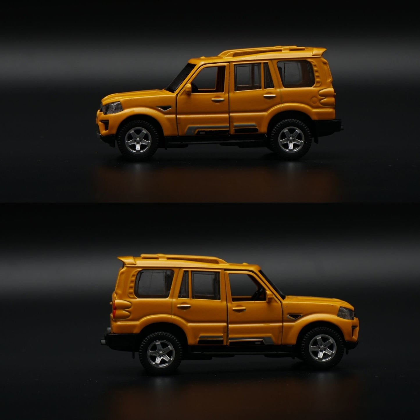 1:36 Scorpio Diecast SUV | Yellow 4-Door | Rugged Off-Roader Collectible