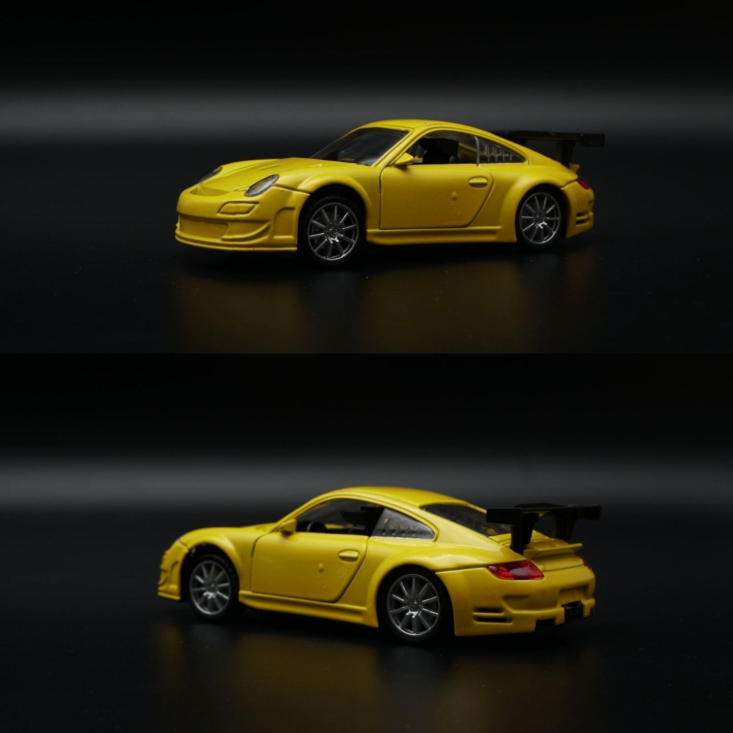 1:32 Porsche Diecast Sports Car | Yellow | GT Racing Wing