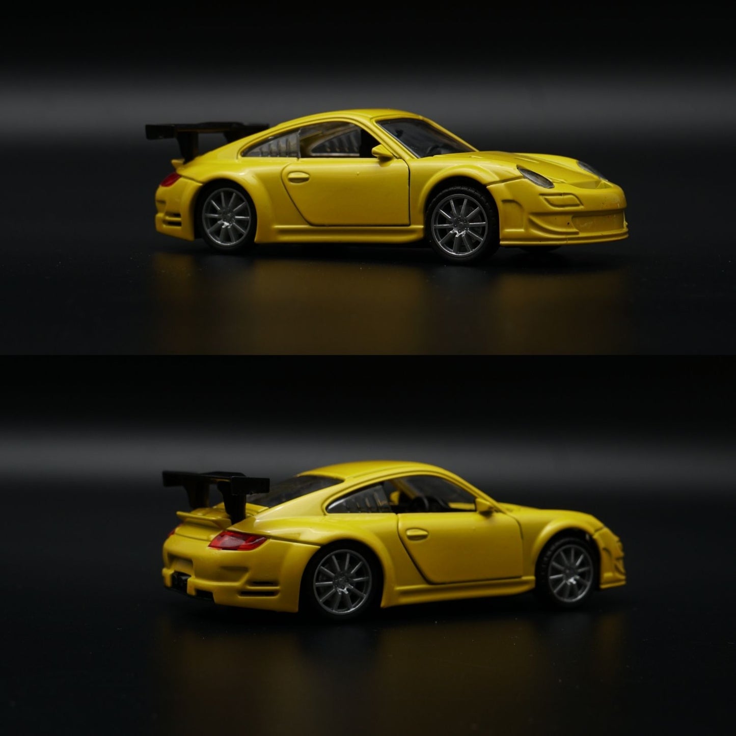 1:32 Porsche Diecast Sports Car | Yellow | GT Racing Wing