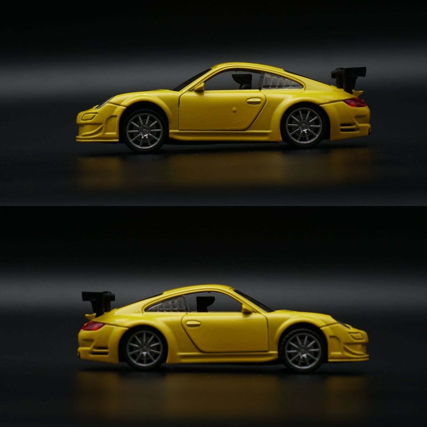 1:32 Porsche Diecast Sports Car | Yellow | GT Racing Wing