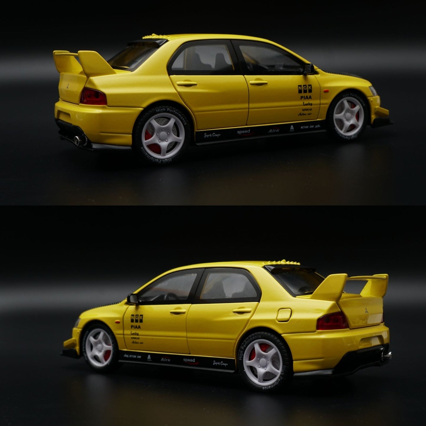 1:24 Lancer Evolution Diecast | Yellow JDM Rally Livery | Collector's Model