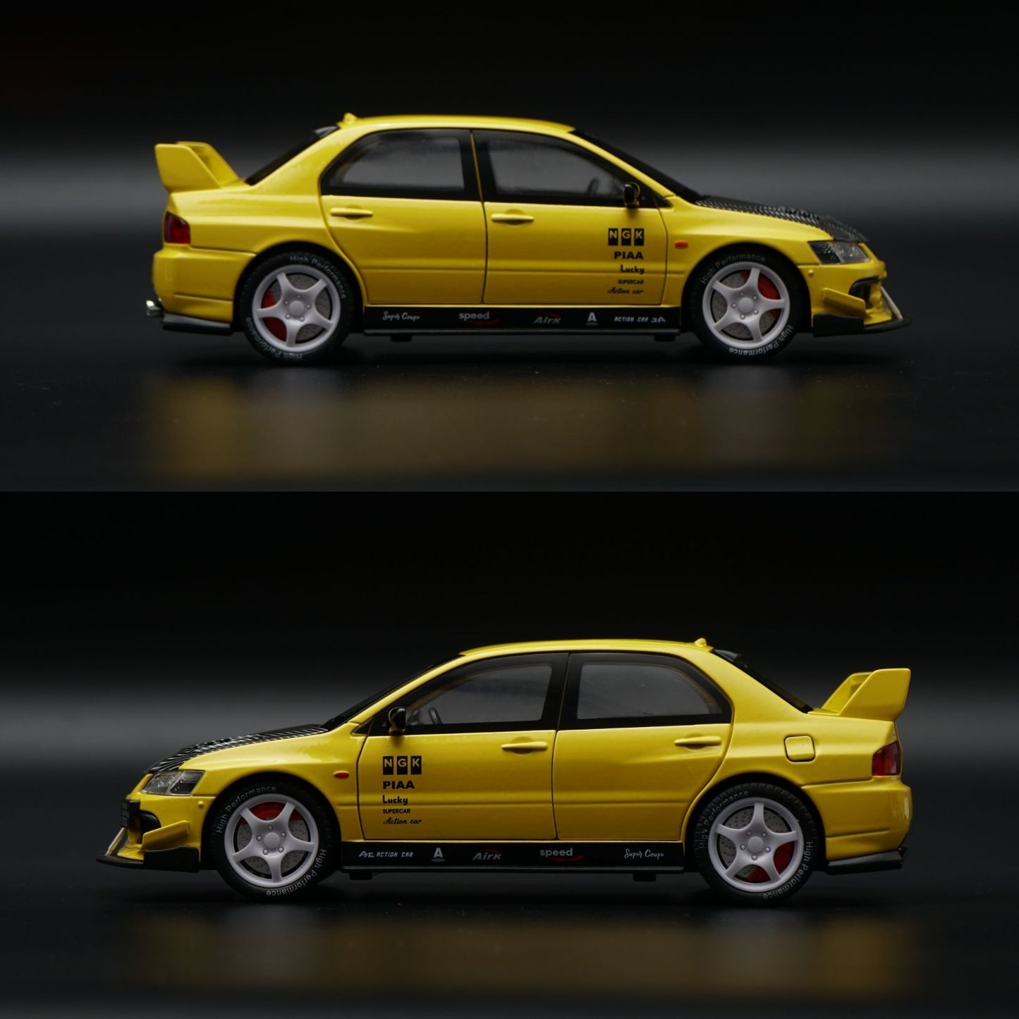 1:24 Lancer Evolution Diecast | Yellow JDM Rally Livery | Collector's Model