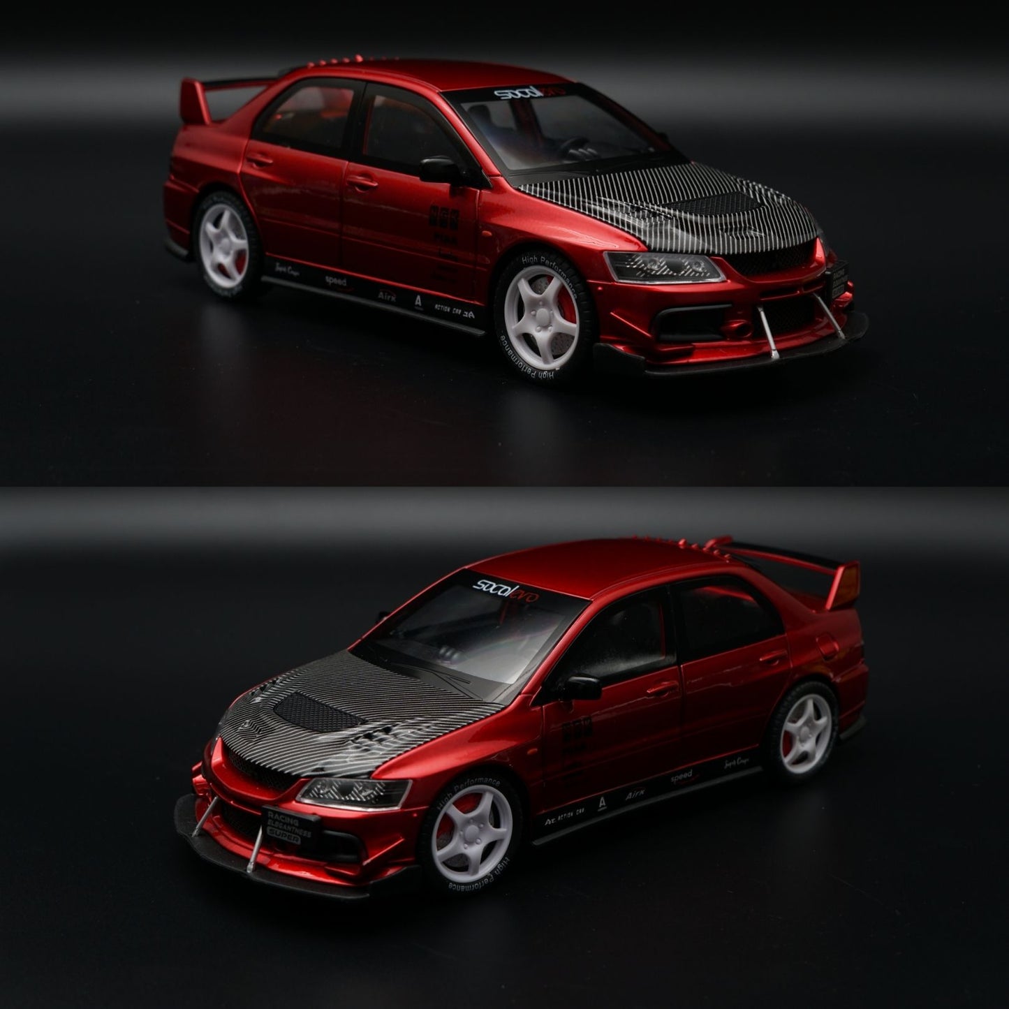 1:24 Lancer Evolution Diecast | Red JDM Rally Livery | Collector's Model