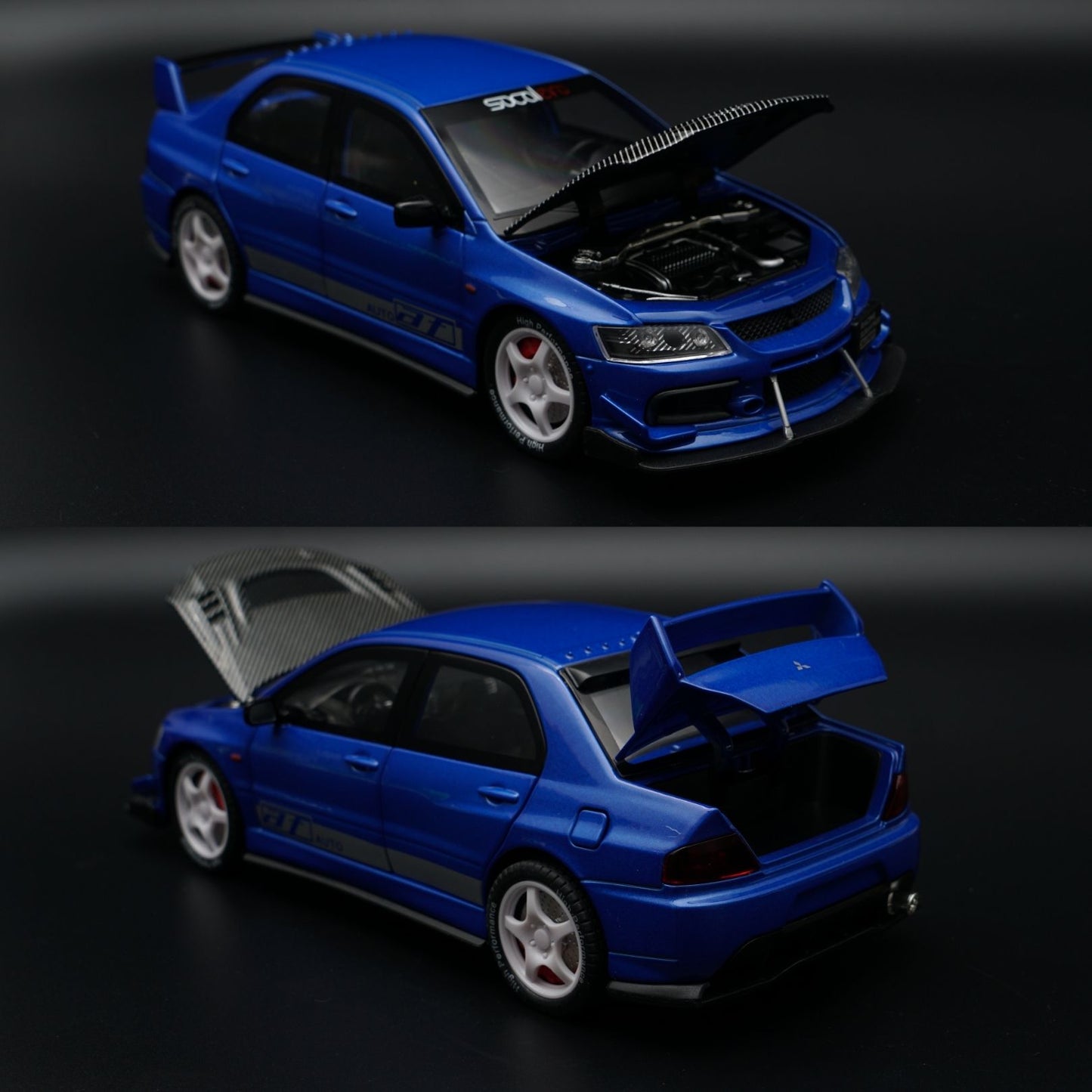 1:24 Lancer Evolution Diecast | Blue JDM Rally Livery | Collector's Model