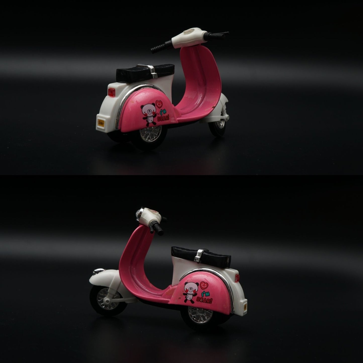 Cute Retro Scooter Diecast | Pink & White | Nautical Panda Design