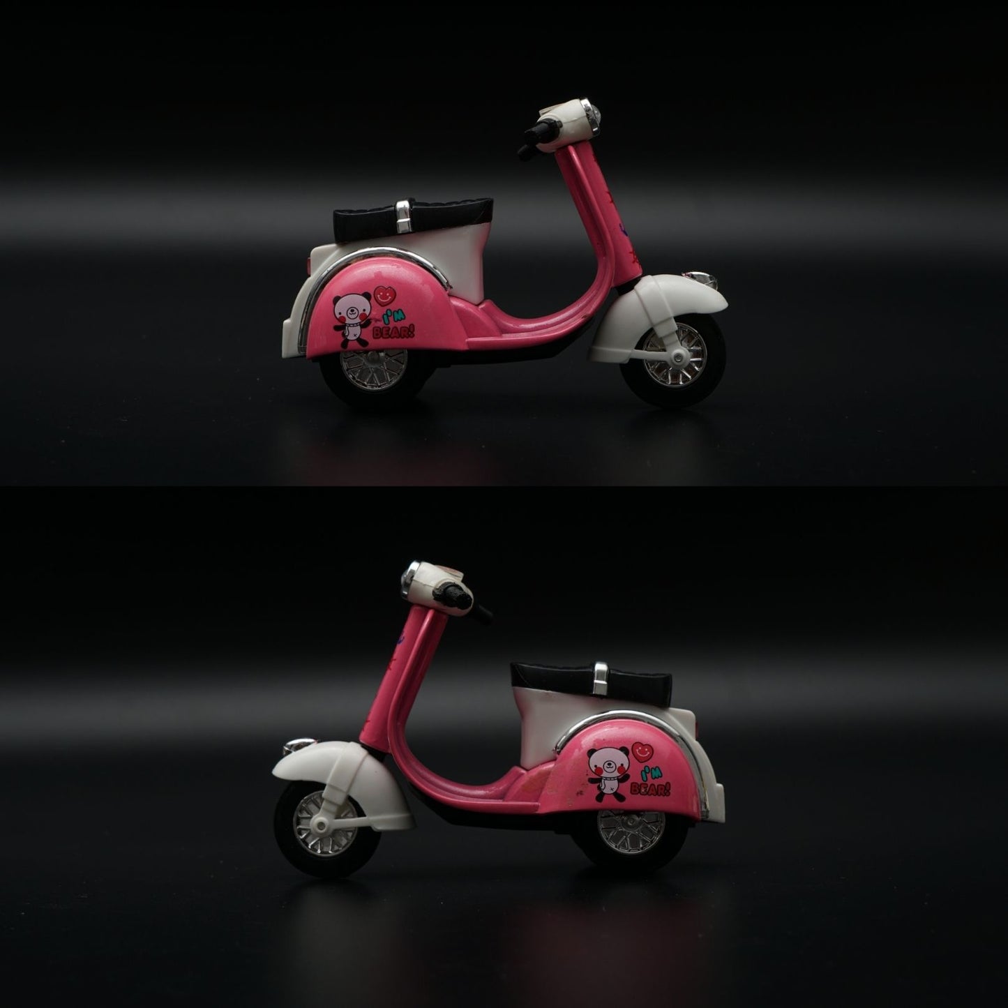 Cute Retro Scooter Diecast | Pink & White | Nautical Panda Design