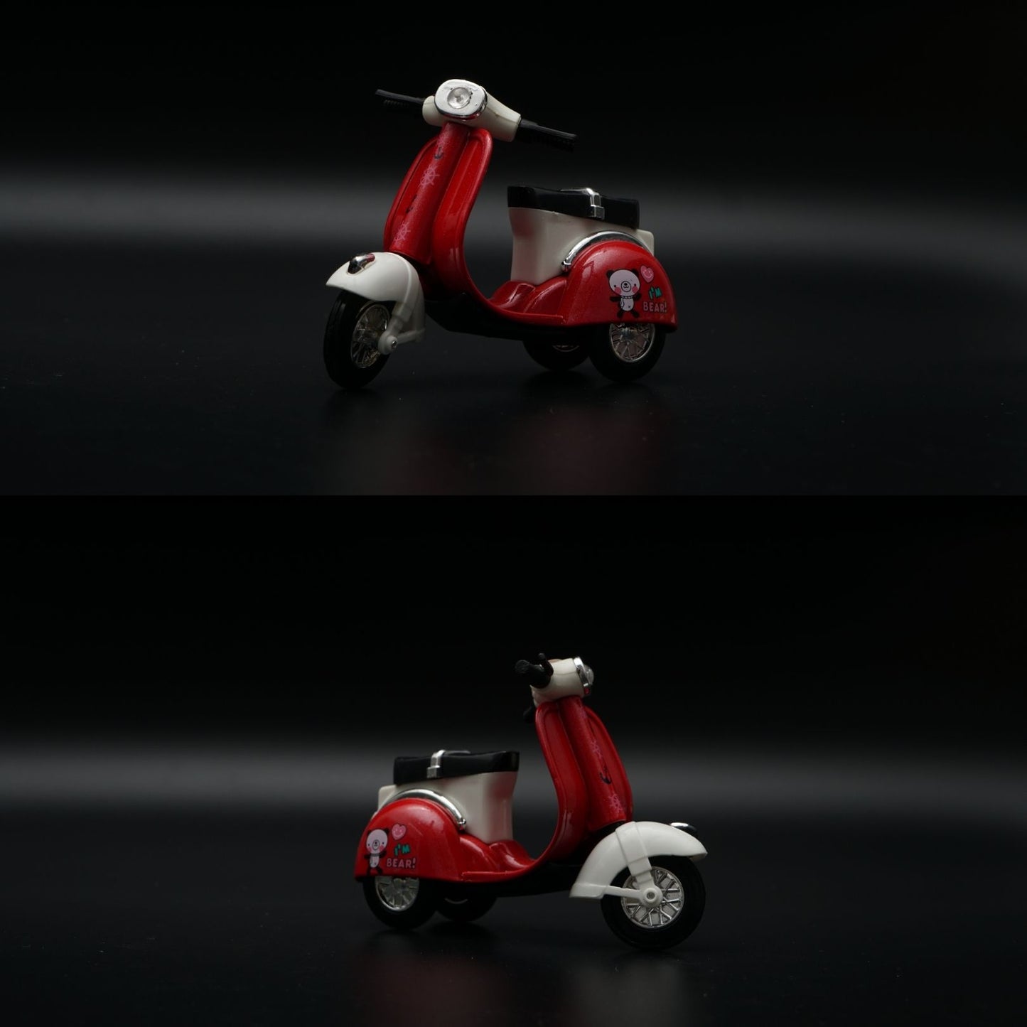 Cute Retro Scooter Diecast | Red & White | Nautical Panda Design