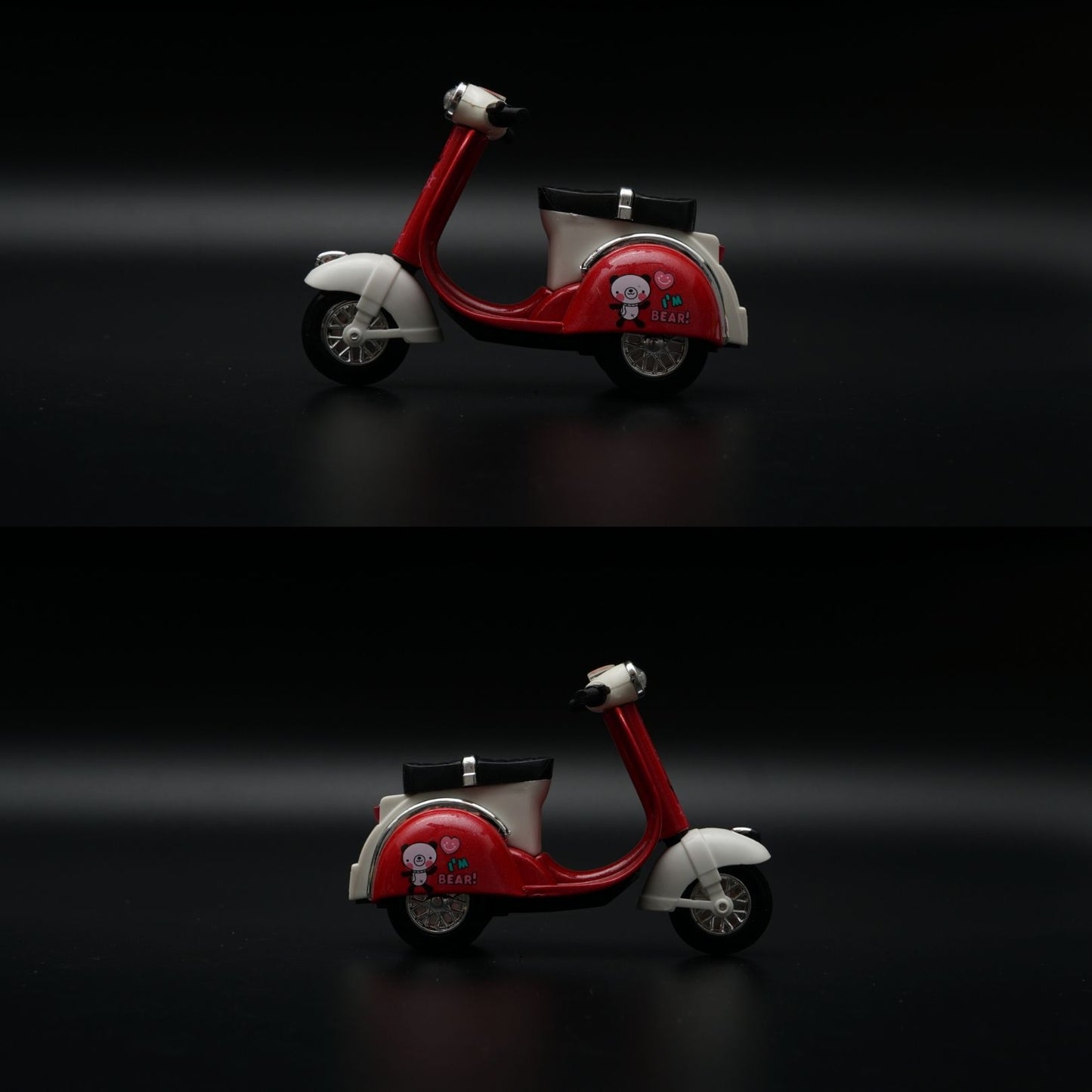 Cute Retro Scooter Diecast | Red & White | Nautical Panda Design