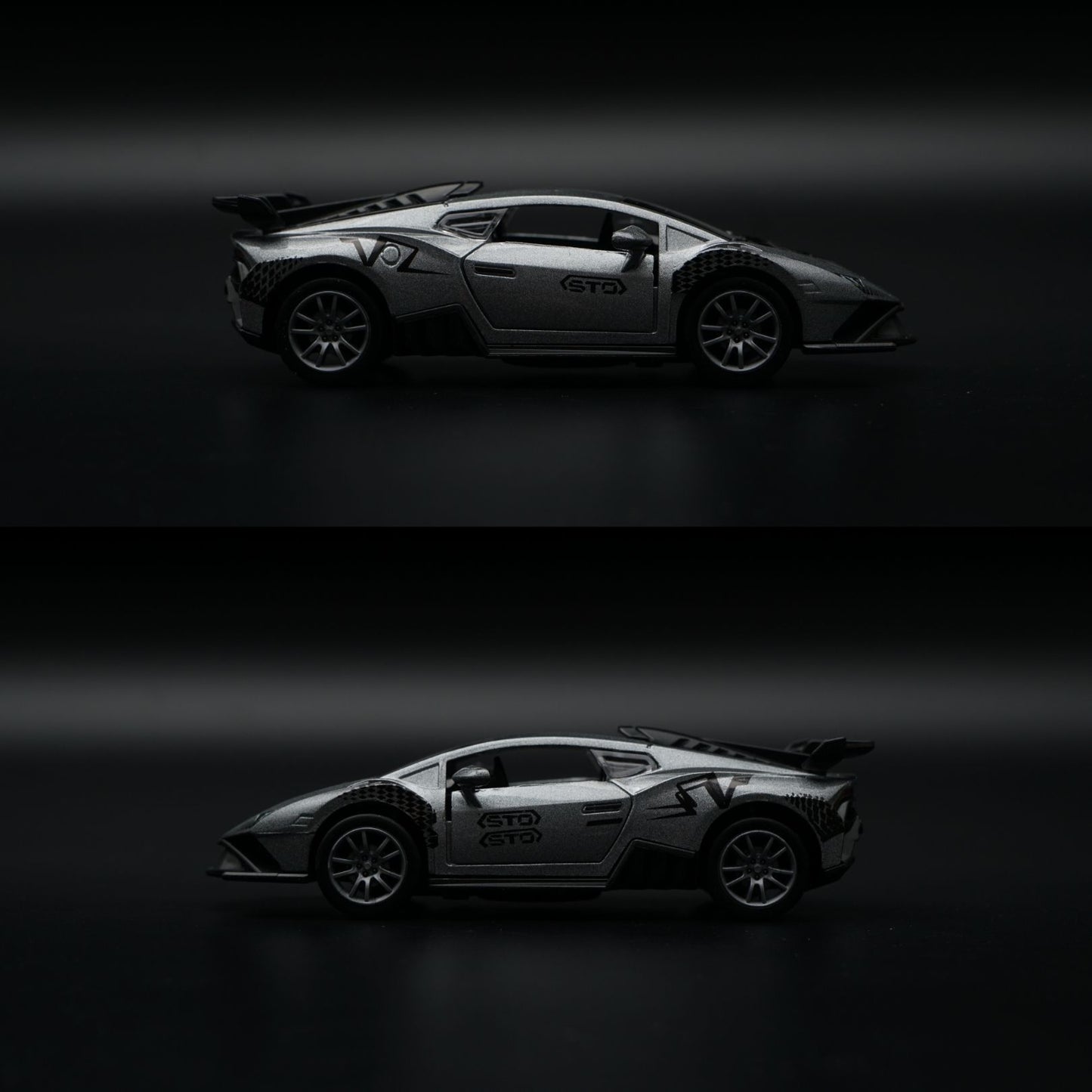 1:36 Lamborghini Diecast Supercar | Grey STO Livery | Collector's Model