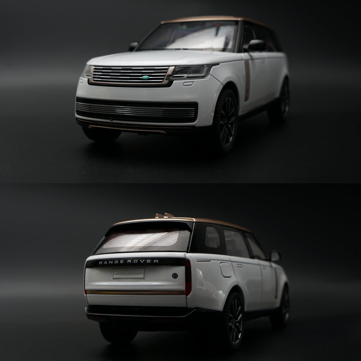 1:24 Range Rover Diecast | White with Rose Gold Trim | Opening Doors