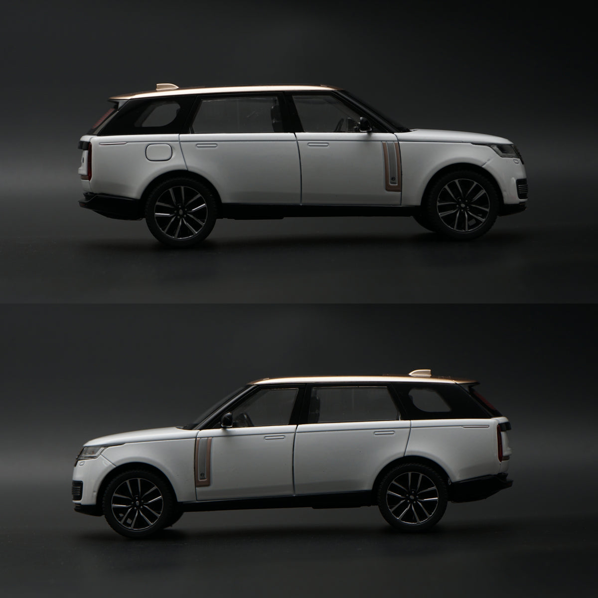 1:24 Range Rover Diecast | White with Rose Gold Trim | Opening Doors