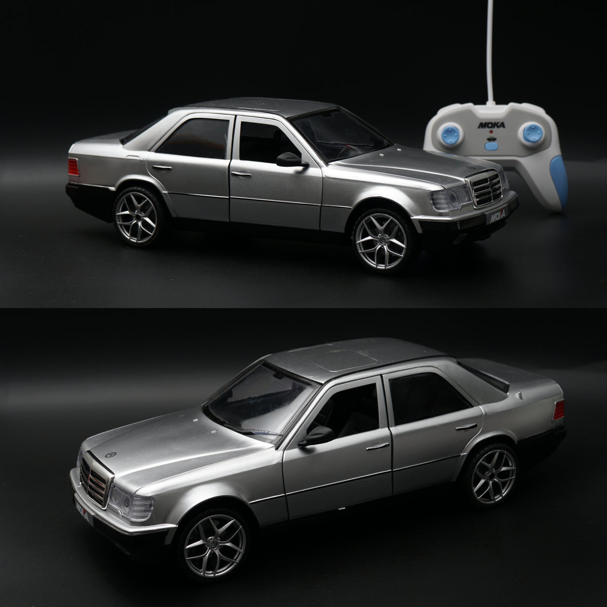 1:18 Scale Mercedes-Benz 300E Inspired Remote Control Car | Luxury Silver Model