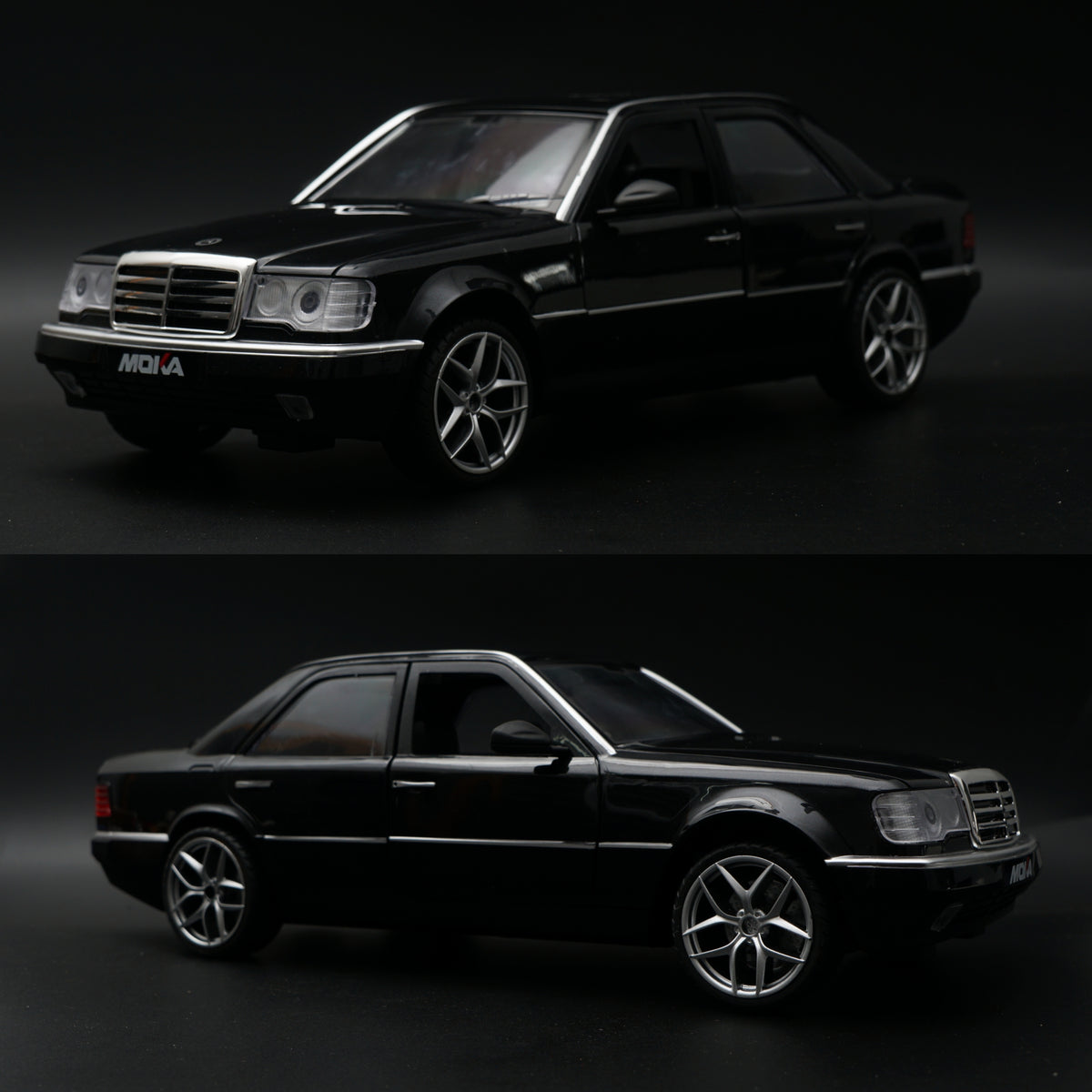 1:18 Scale Mercedes-Benz  E-Class Inspired RC Model | Black Luxury Saloon