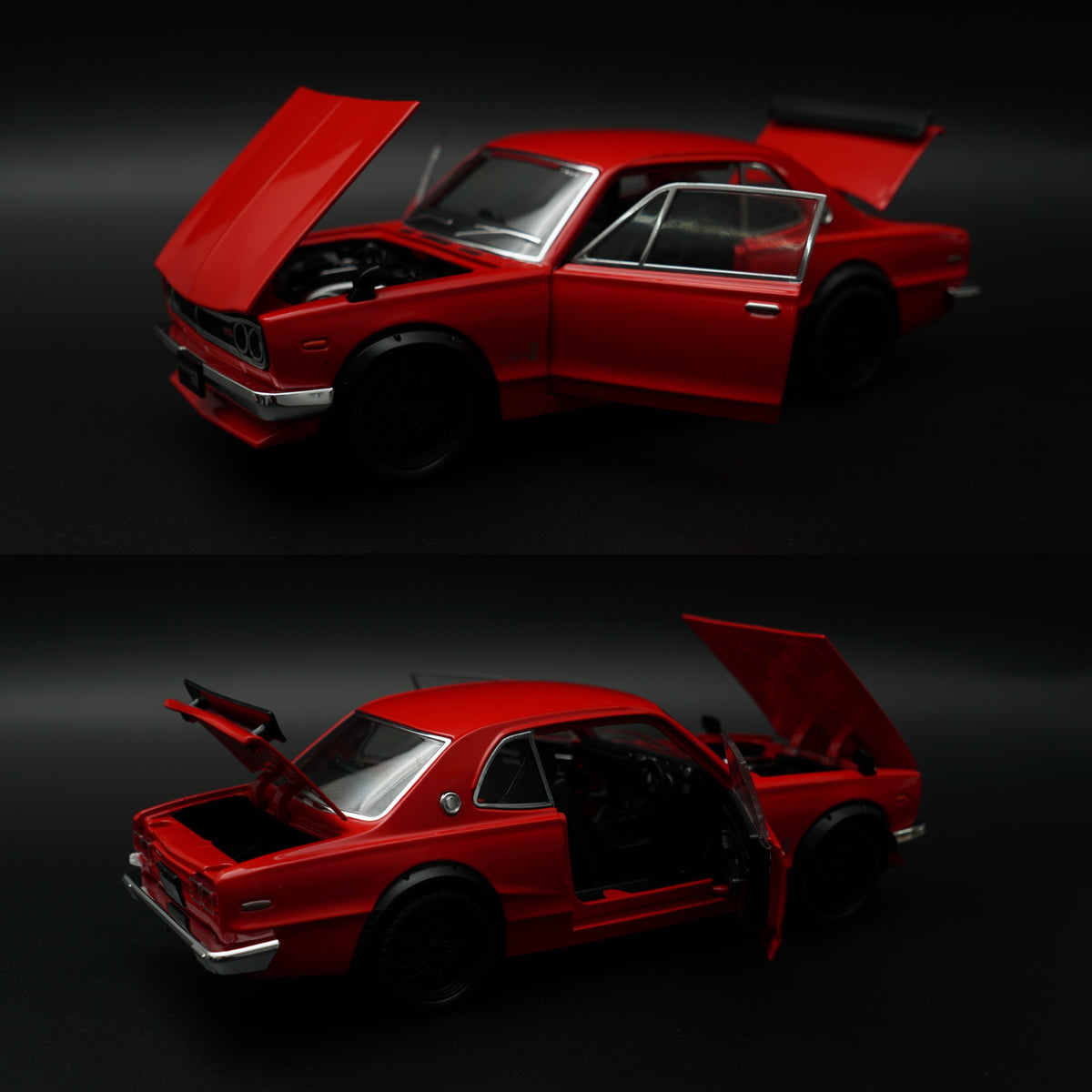 1:24 Scale Nissan Skyline 2000 GT-R Diecast Model | Red Hakosuka Classic