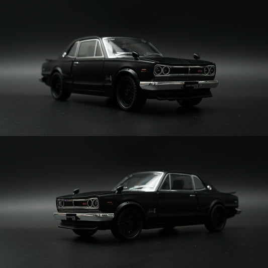1:24 Scale Nissan Skyline 2000 GT-R Hakosuka Diecast Model Car – Black