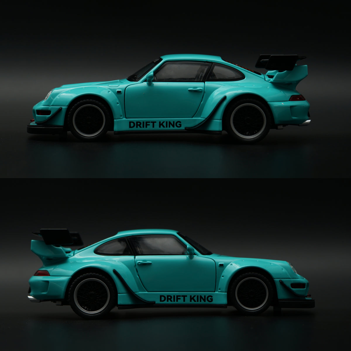 1:24 Scale Porsche 911 RWB Widebody Drift King Diecast Model Car – Turquoise