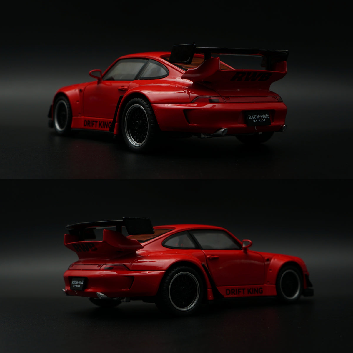 1:24 Scale Porsche 911 RWB Widebody Drift King Diecast Model Car – Red