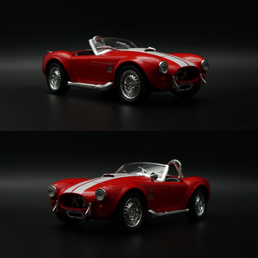 1:24 Scale Shelby Cobra 427 Roadster Diecast Model Car – Racing Red