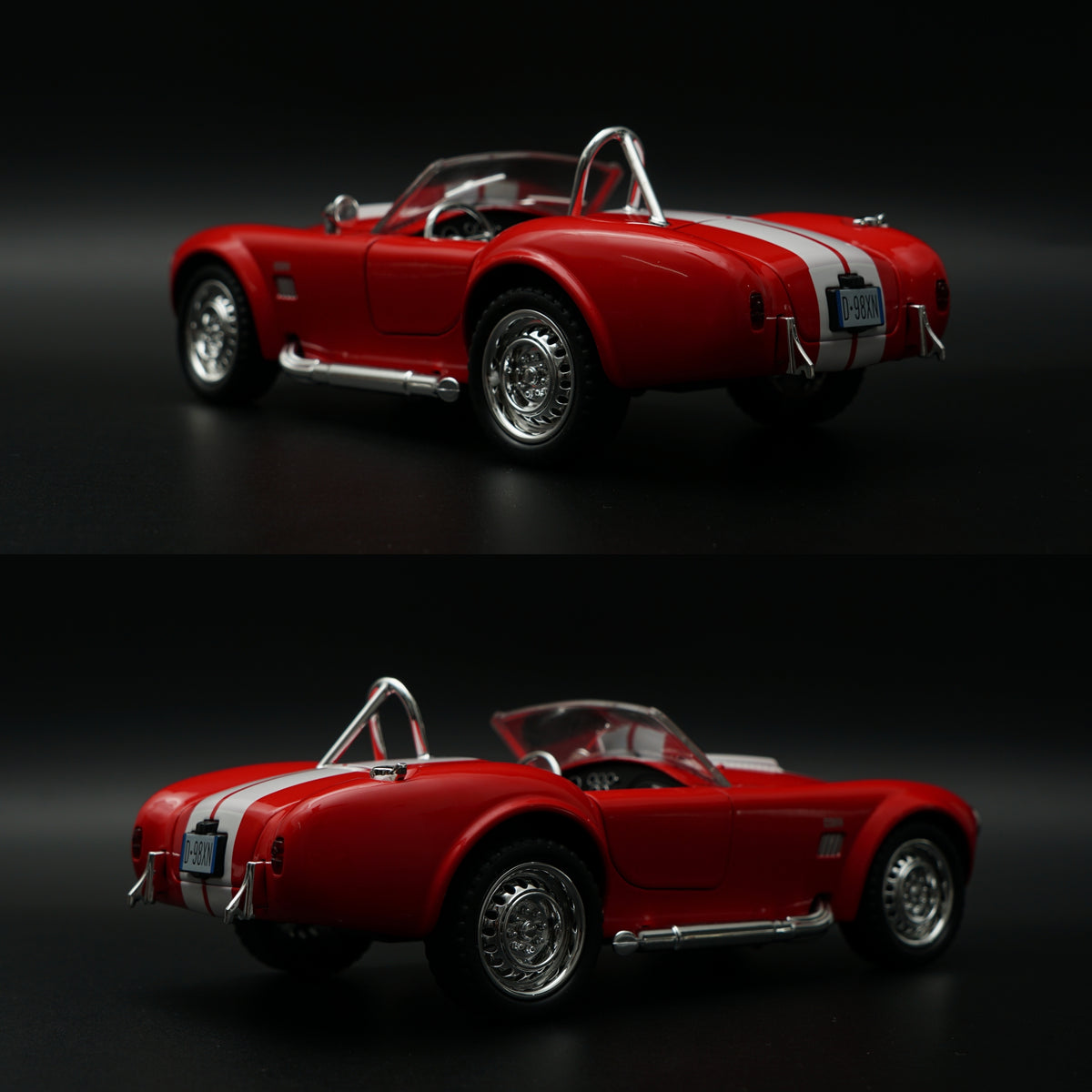 1:24 Scale Shelby Cobra 427 Roadster Diecast Model Car – Racing Red