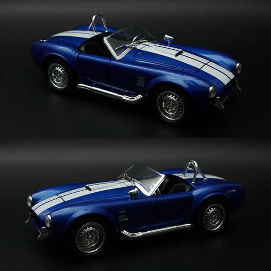 1:24 Scale Shelby Cobra 427 Roadster Diecast Model Car – Metallic Blue