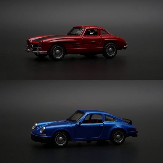 1:36 Porsche , Benz Diecast Combo (Blue,Red) -  Kunju Vandi  