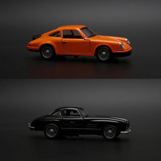 1:36 Porsche , Benz Diecast Combo (Orange,Black) -  Kunju Vandi  
