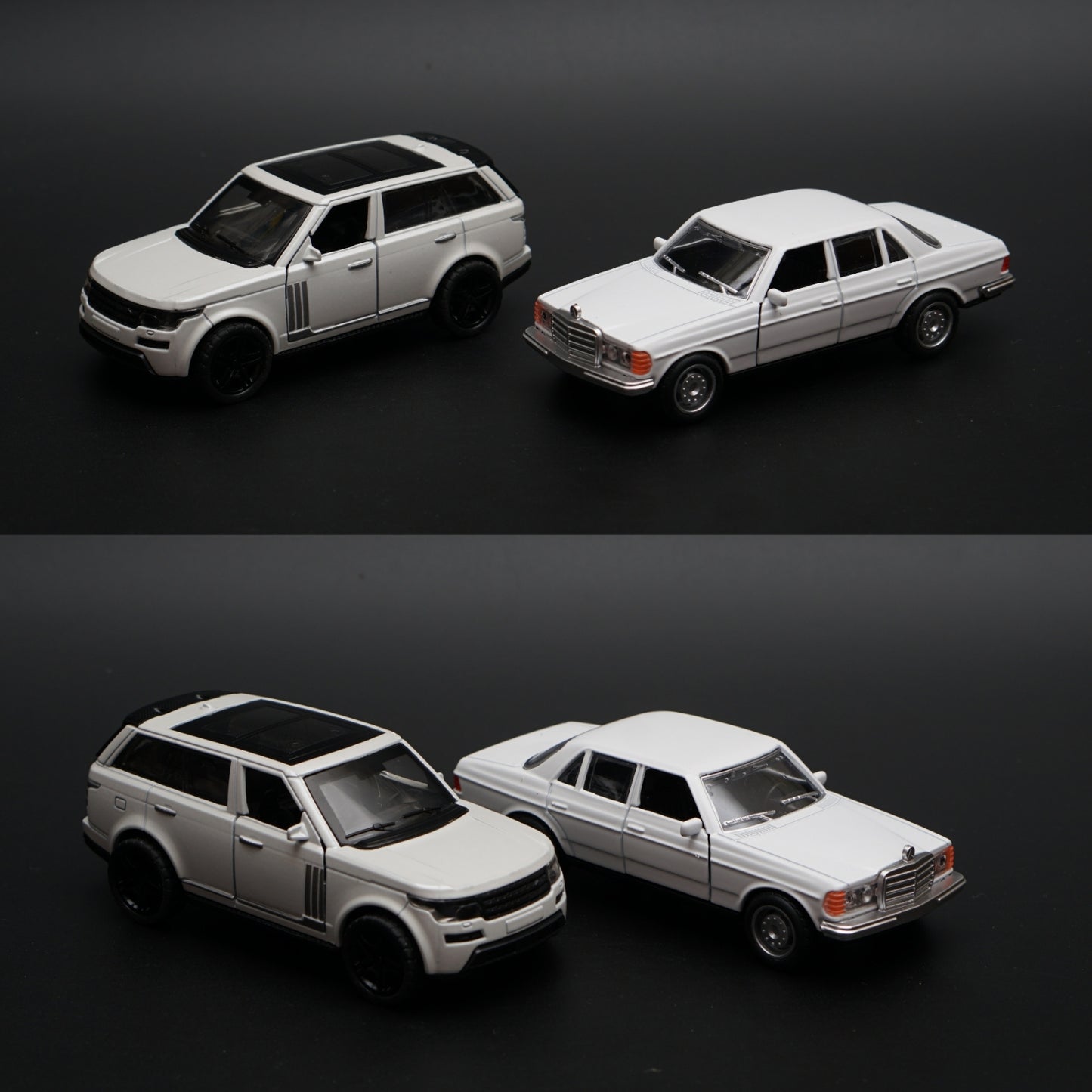 1:32 Benz , Range Rover Diecast Combo (white) -  Kunju Vandi  