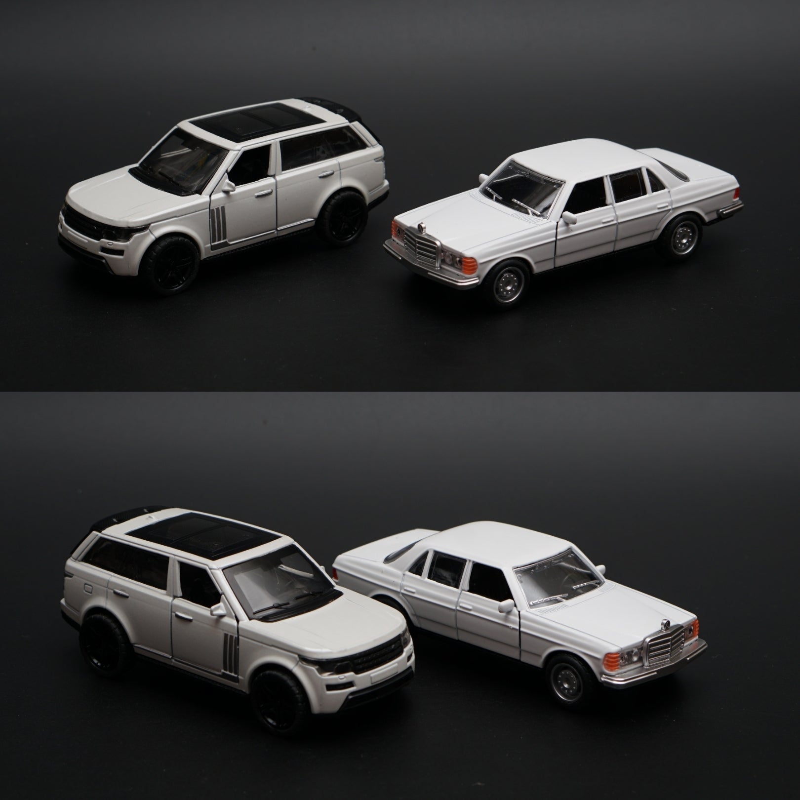 1:32 Benz , Range Rover Diecast Combo (white) -  Kunju Vandi  