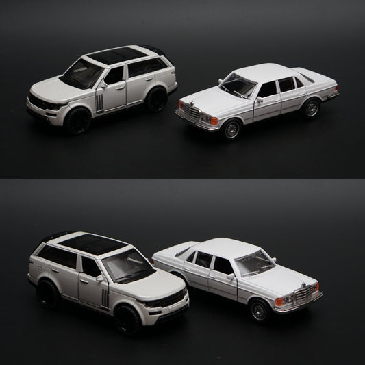 1:32 Benz , Range Rover Diecast Combo (white) -  Kunju Vandi  