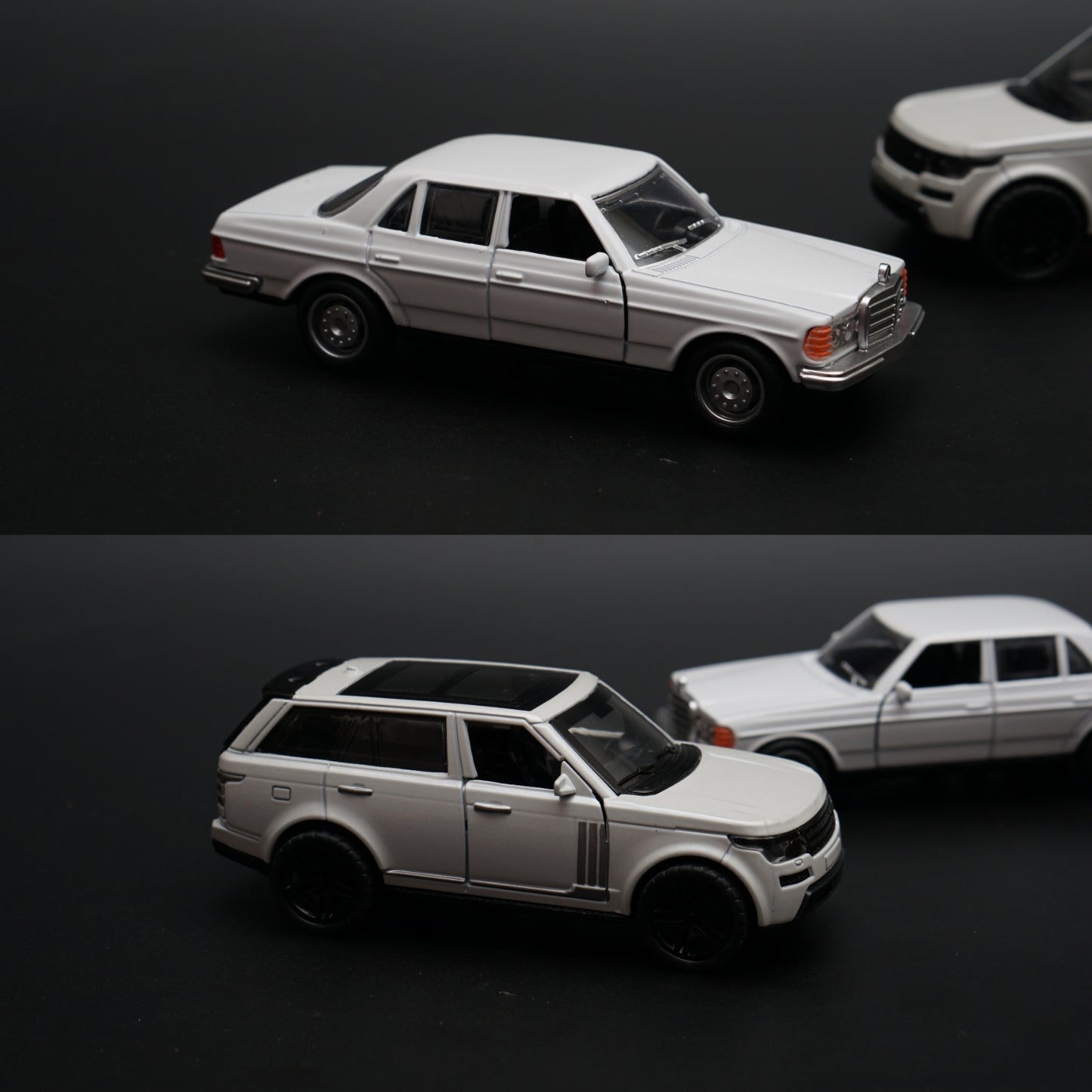 1:32 Benz , Range Rover Diecast Combo (white) -  Kunju Vandi  