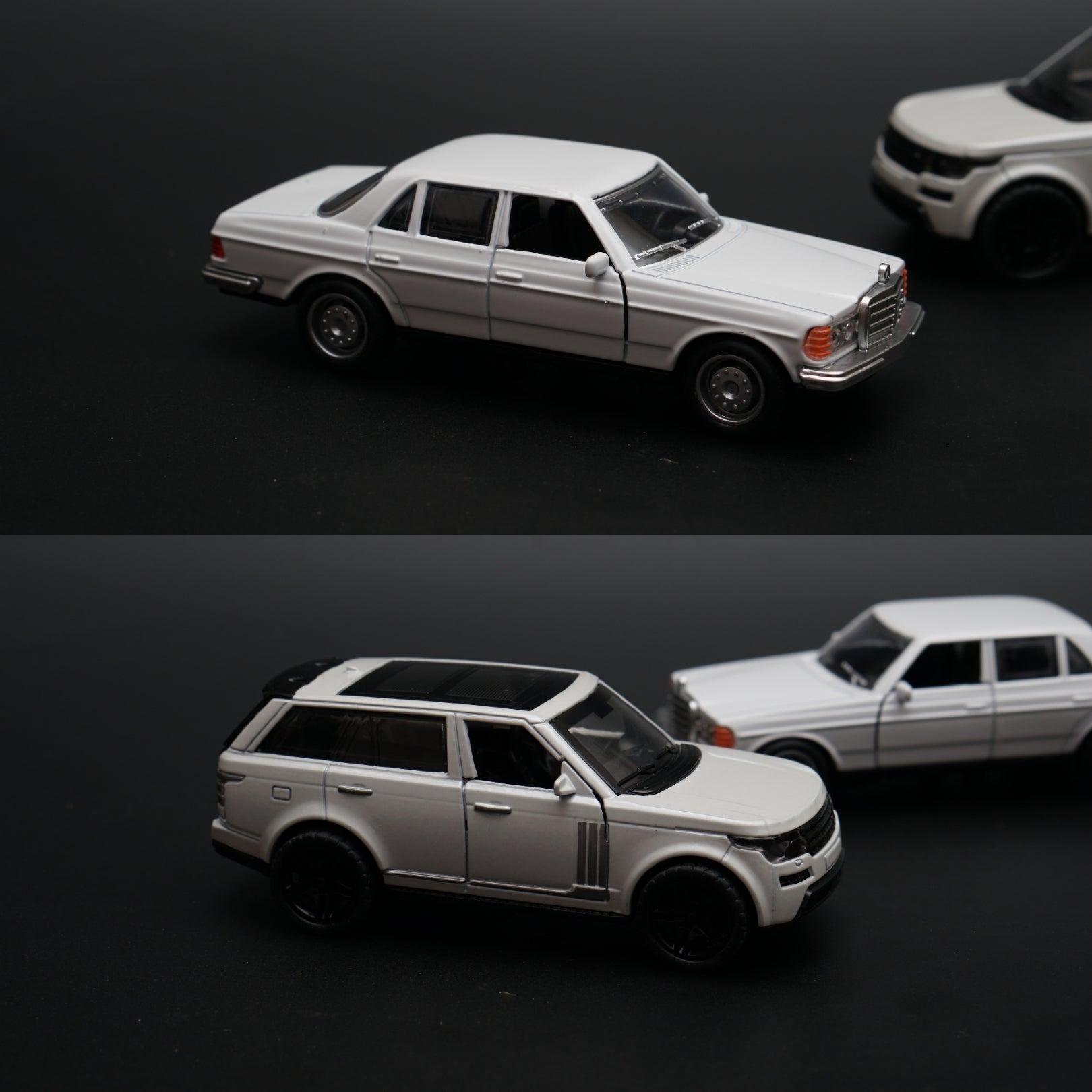 1:32 Benz , Range Rover Diecast Combo (white) -  Kunju Vandi  