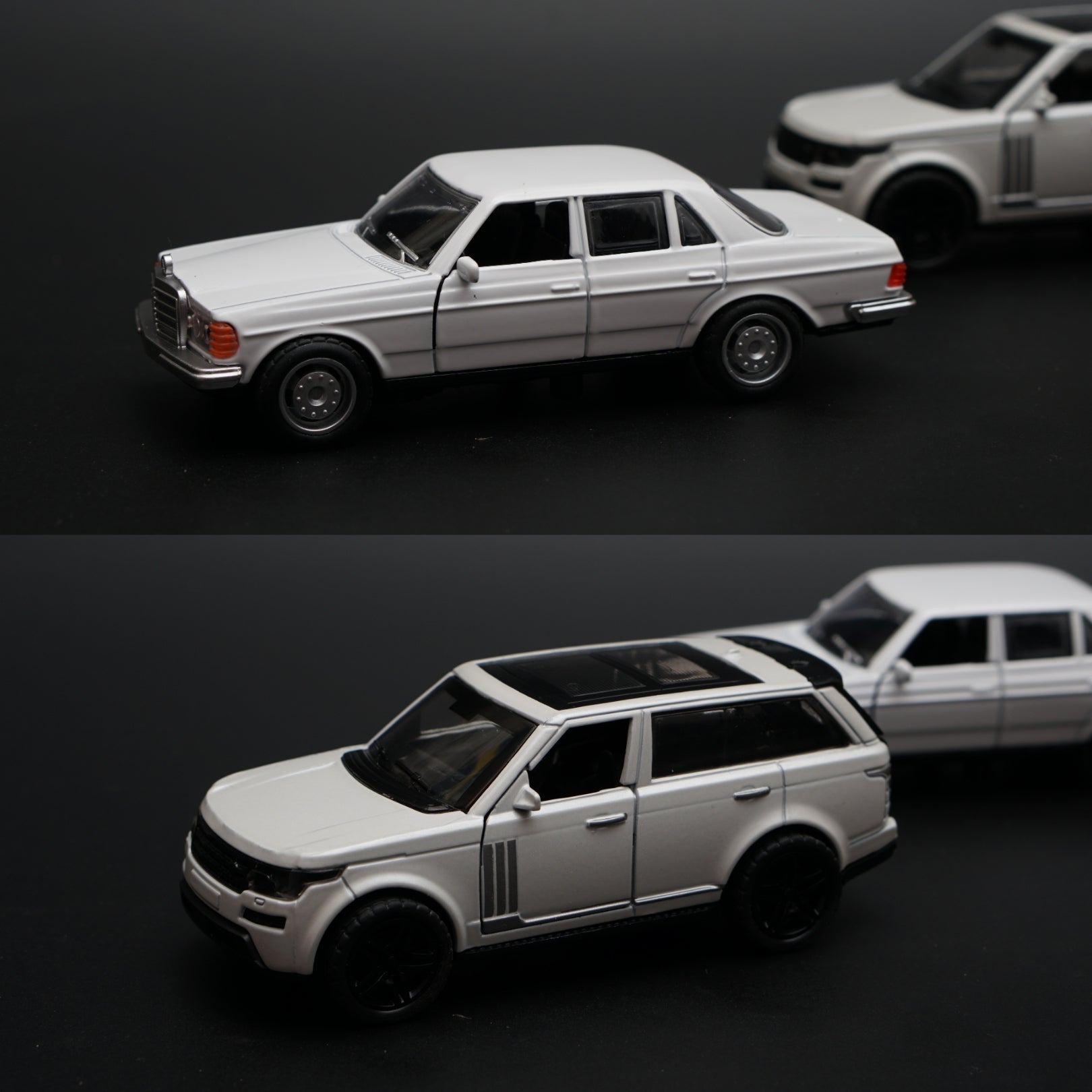 1:32 Benz , Range Rover Diecast Combo (white) -  Kunju Vandi  