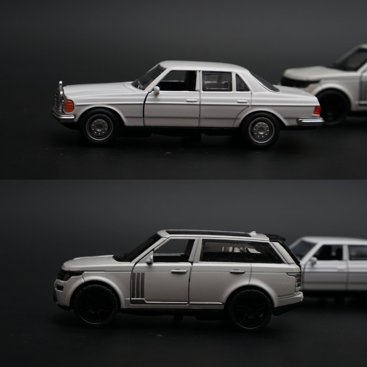 1:32 Benz , Range Rover Diecast Combo (white) -  Kunju Vandi  