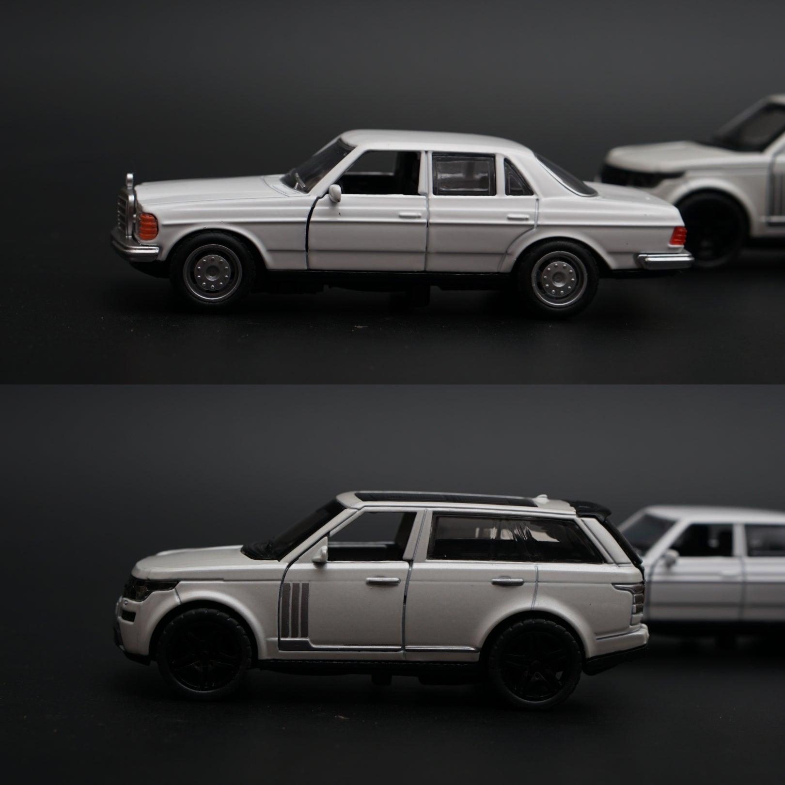 1:32 Benz , Range Rover Diecast Combo (white) -  Kunju Vandi  