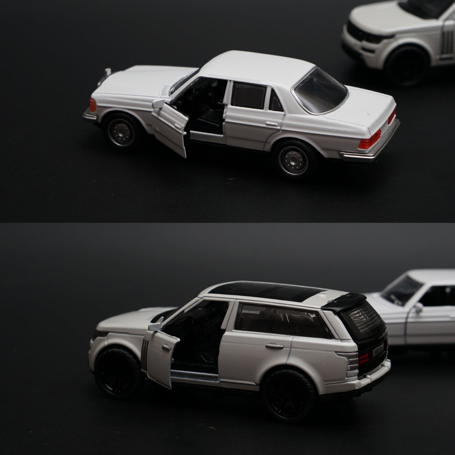 1:32 Benz , Range Rover Diecast Combo (white) -  Kunju Vandi  