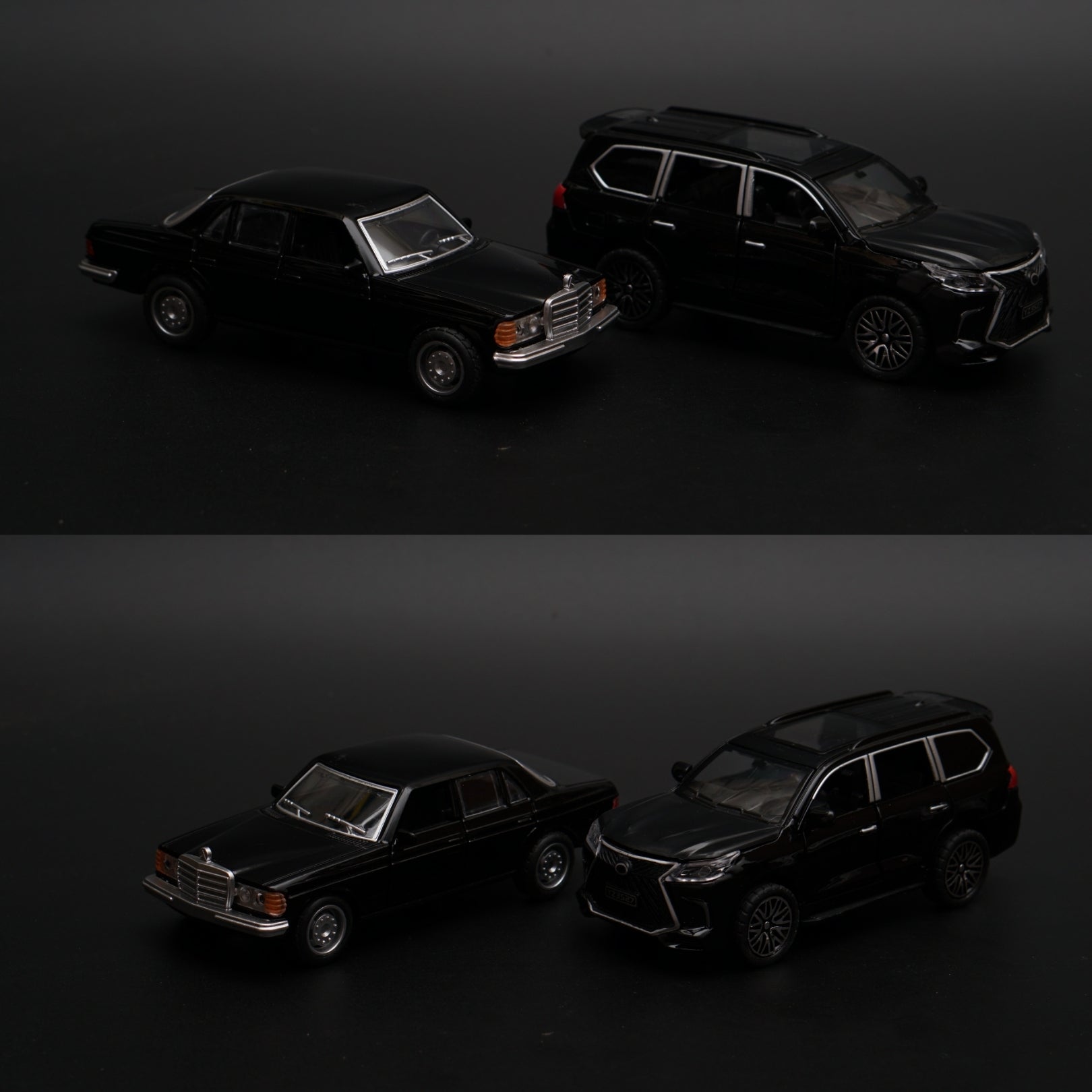 1:36 Benz , Lexus Diecast Combo (Black) -  Kunju Vandi  