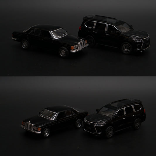 1:36 Benz , Lexus Diecast Combo (Black) -  Kunju Vandi  