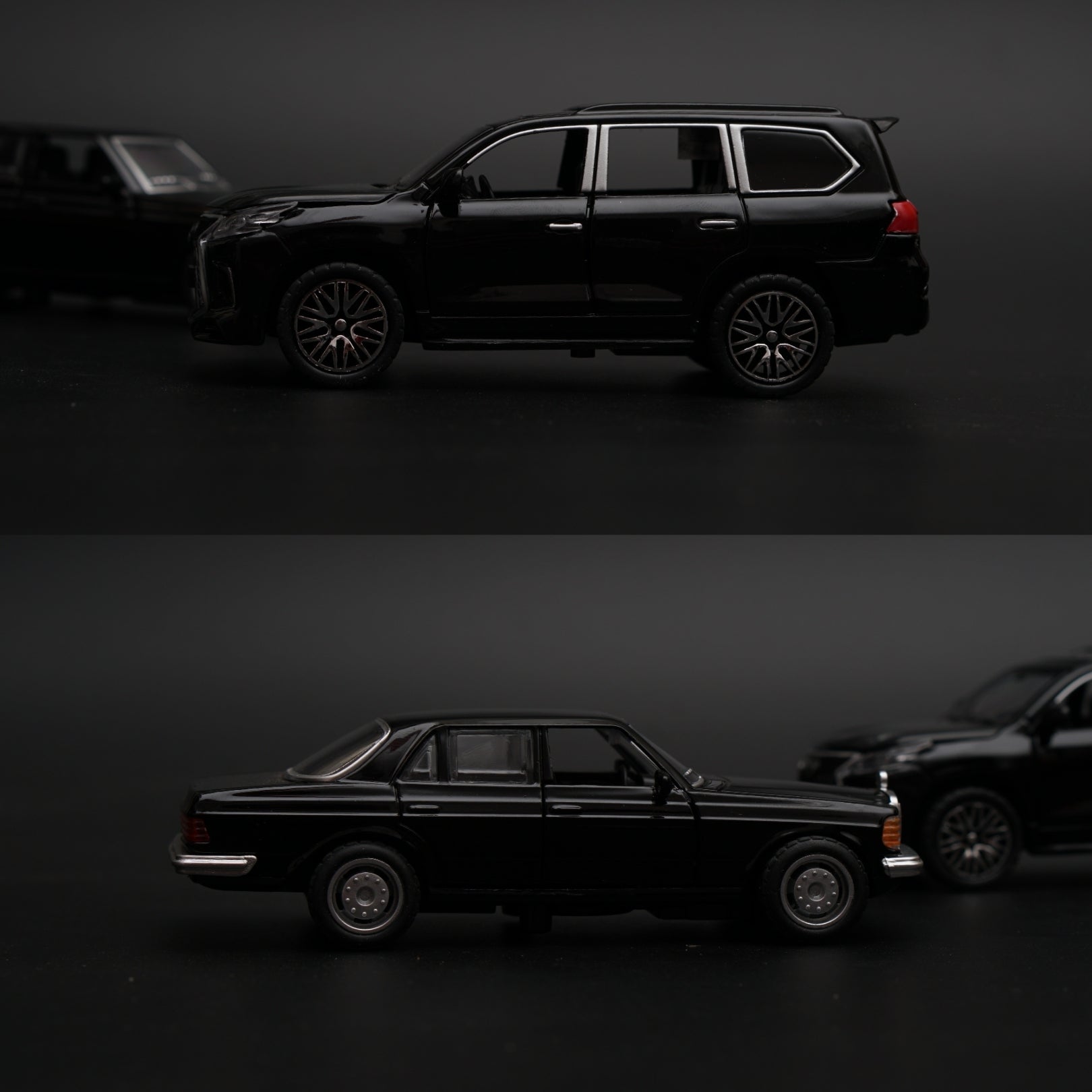 1:36 Benz , Lexus Diecast Combo (Black) -  Kunju Vandi  