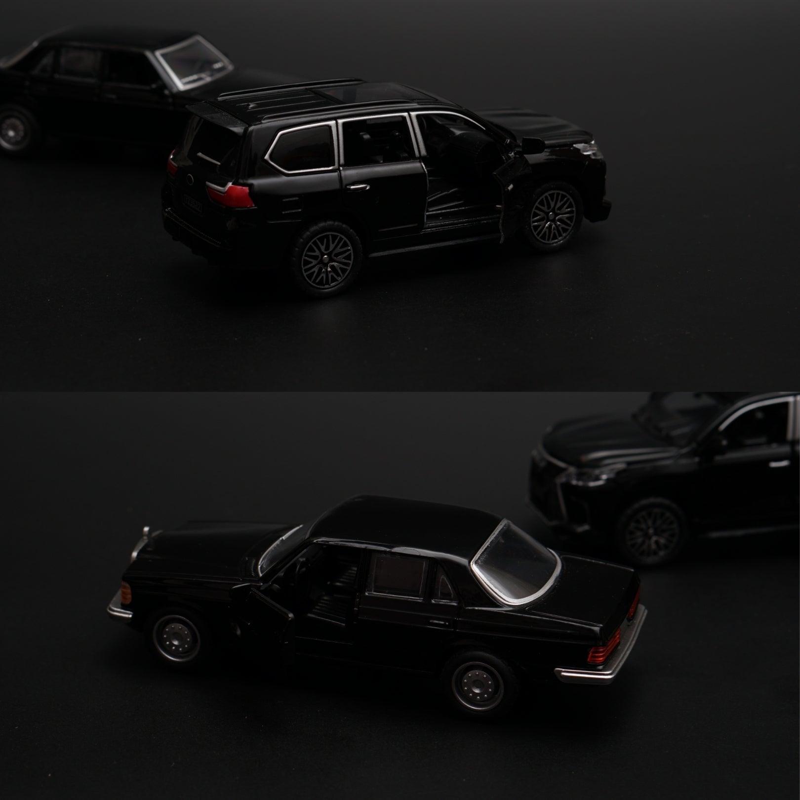 1:36 Benz , Lexus Diecast Combo (Black) -  Kunju Vandi  