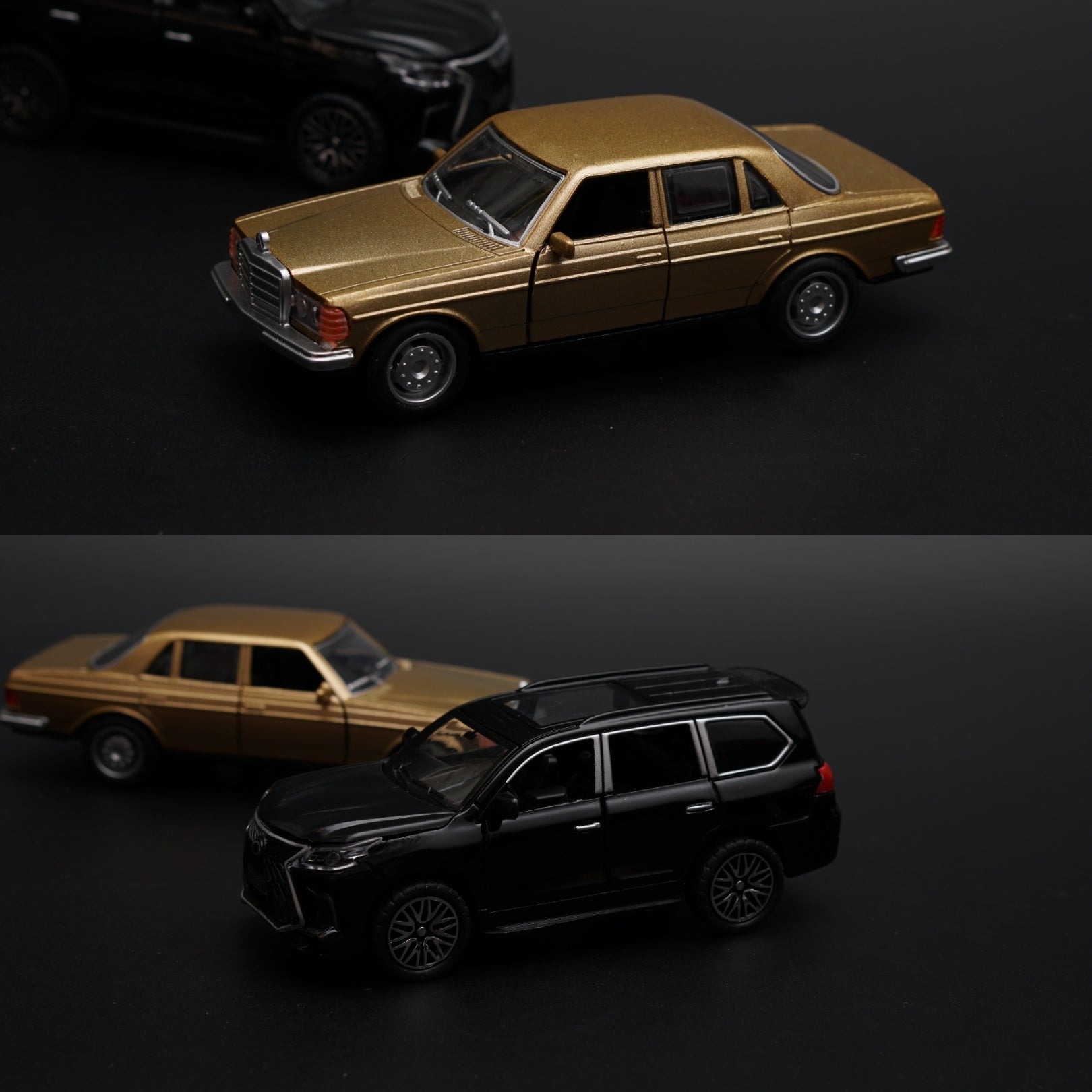 1:36 Benz , Lexus Diecast Combo (Gold,Black) -  Kunju Vandi  