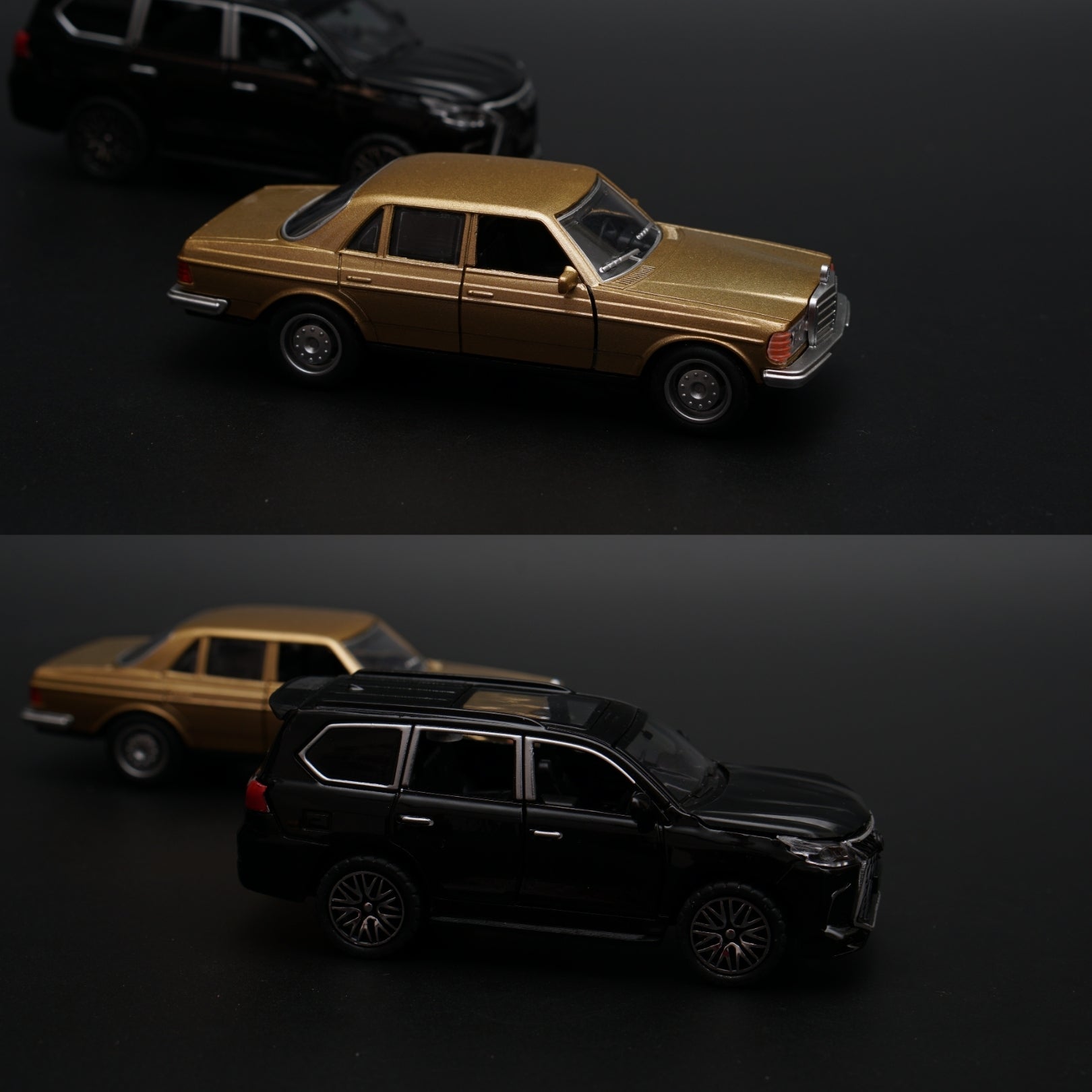 1:36 Benz , Lexus Diecast Combo (Gold,Black) -  Kunju Vandi  