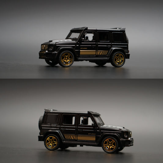1:36 Gwagon Diecast Black (Yellow Livery) -  Kunju Vandi  