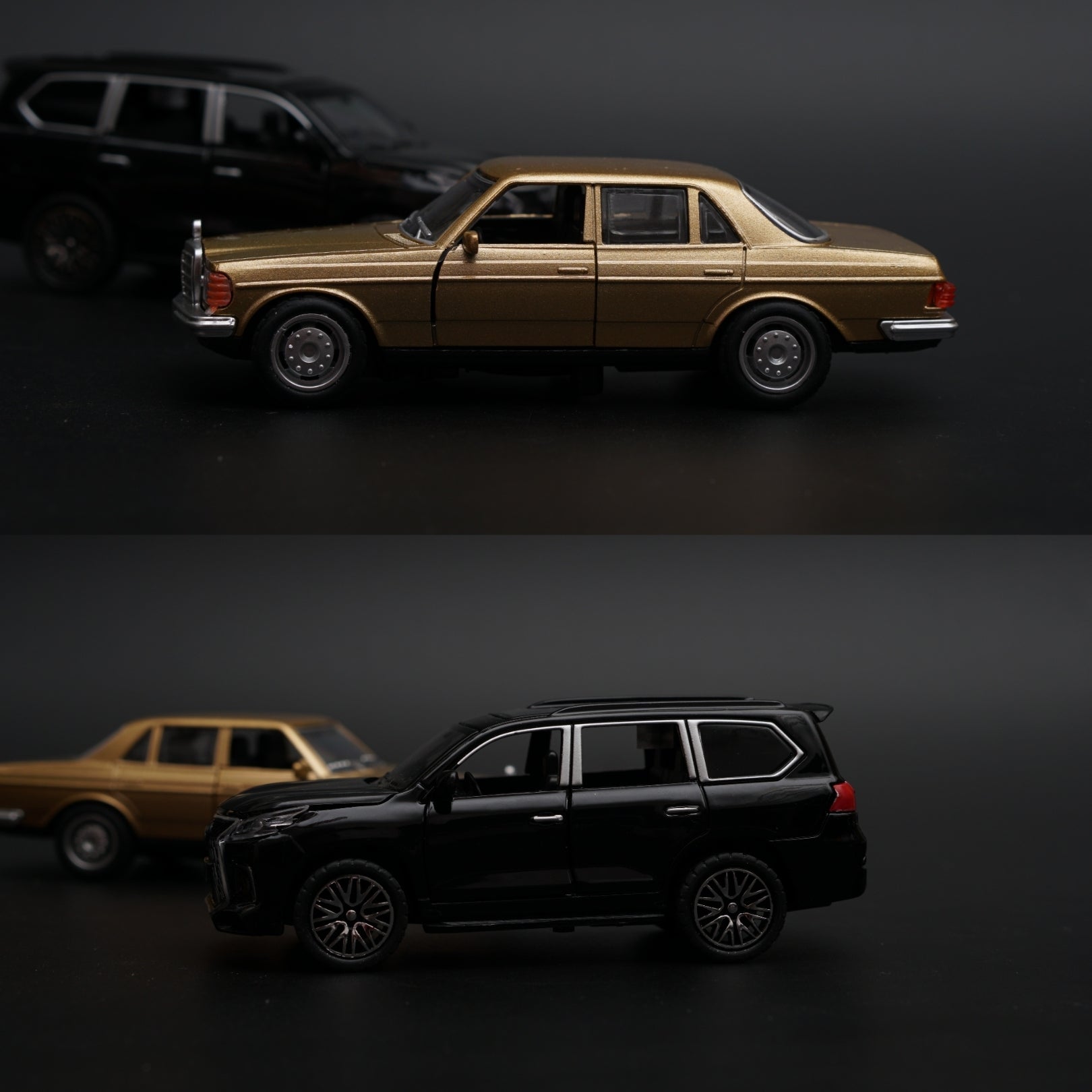 1:36 Benz , Lexus Diecast Combo (Gold,Black) -  Kunju Vandi  