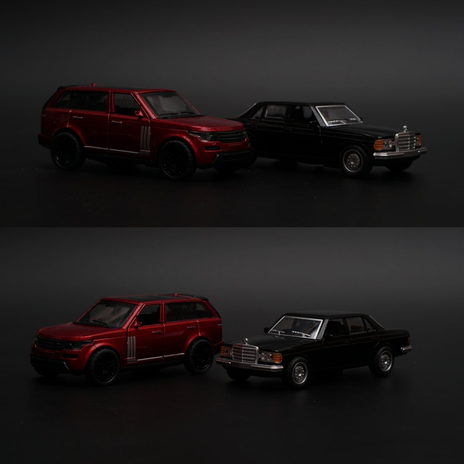 1:36 Benz , Range Rover Diecast Combo (Red,Black) -  Kunju Vandi  