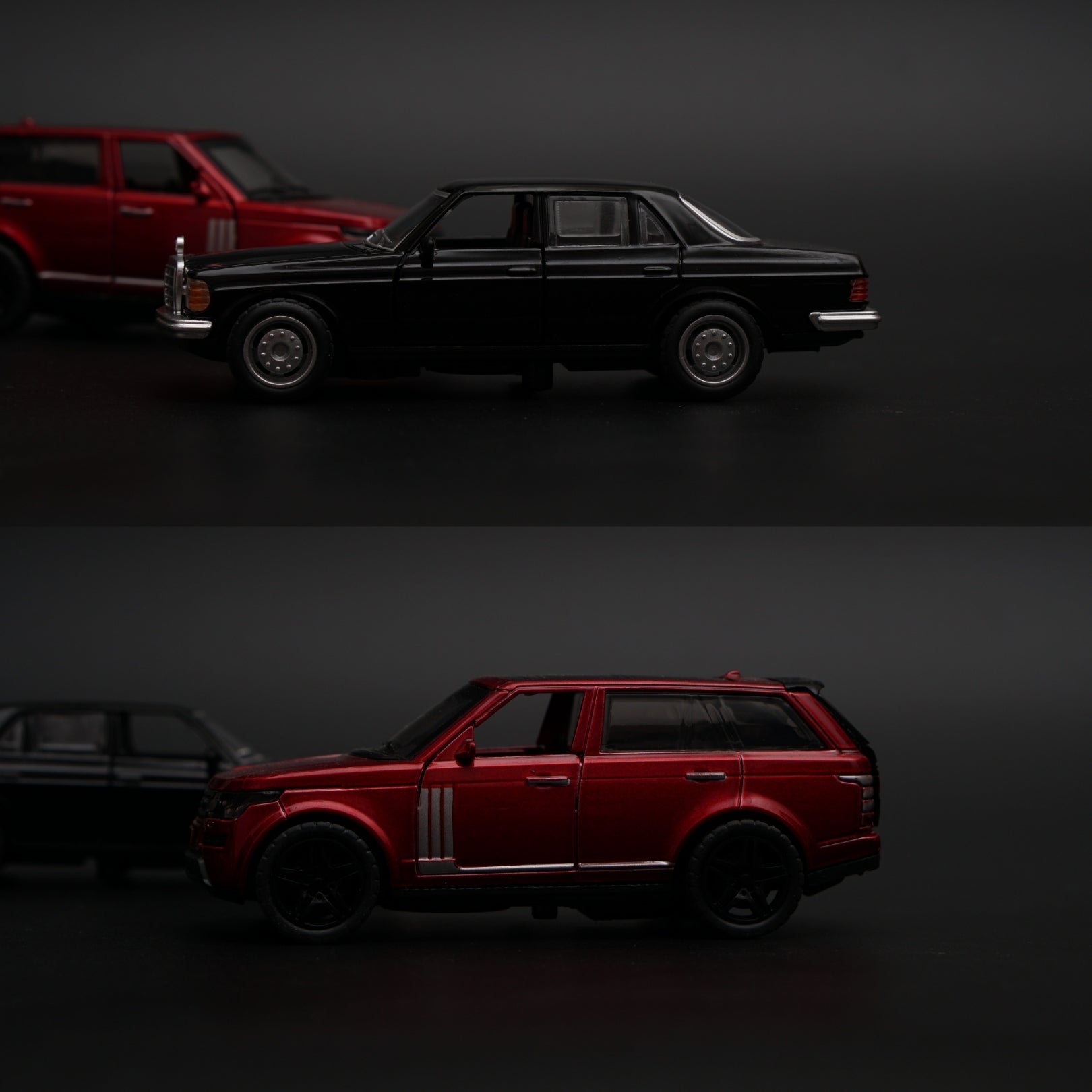 1:36 Benz , Range Rover Diecast Combo (Red,Black) -  Kunju Vandi  